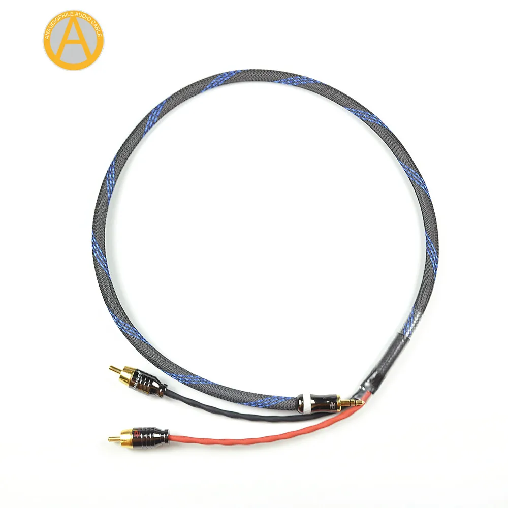 ANAUDIOPHILE HRC01 3.5mm Jack To RCA Cable CANARE Headphone Jack To Stereo RCA Audio Cable 4 Mobile Phone Music Player Amplifier
ANAUDIOPHILE HRC01 3.5mm Jack To RCA Cable CANARE Headphone Jack To Stereo RCA Audio Cable 4 Mobile Phone Music Player Amplifier