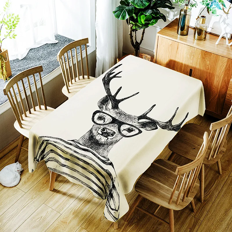 Cartoon Deer Pattern Tablecloth Flamingo and Horse National Feathers 3d Digital Printing Polyester Waterproof Table Cloth Cover
Cartoon Deer Pattern Tablecloth Flamingo and Horse National Feathers 3d Digital Printing Polyester Waterproof Table Cloth Cover
