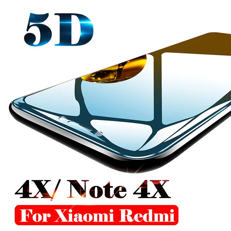 

5D protective glass on the for xiaomi redmi note 4x xiomi x4 tempered glas xaomi mi mi4x note4x notex4 screen protector full