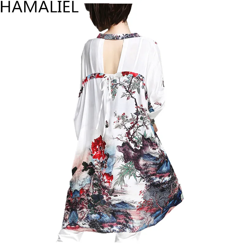 HAMALIEL Plus Size Summer Women Long Shirt 2018 Europe Style Chiffon Print Flower Half Sleeve Loose Asymmetrical Blouse Top
HAMALIEL Plus Size Summer Women Long Shirt 2018 Europe Style Chiffon Print Flower Half Sleeve Loose Asymmetrical Blouse Top