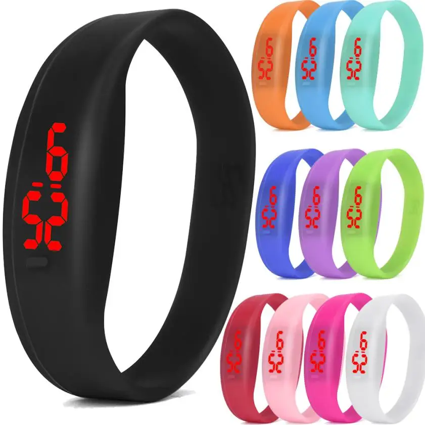 AimecorFashion Digital LED Sports Watch Unisex Silicone Band Wrist Watches Men Women Sport Watches DE20 Drop Shipping