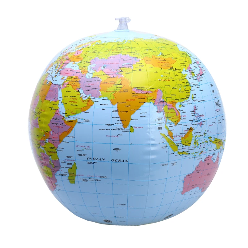 

30cm Inflatable Globe World Earth Ocean Map Ball Geography Learning Educational Beach Ball Kids Toy Home Office Decoration