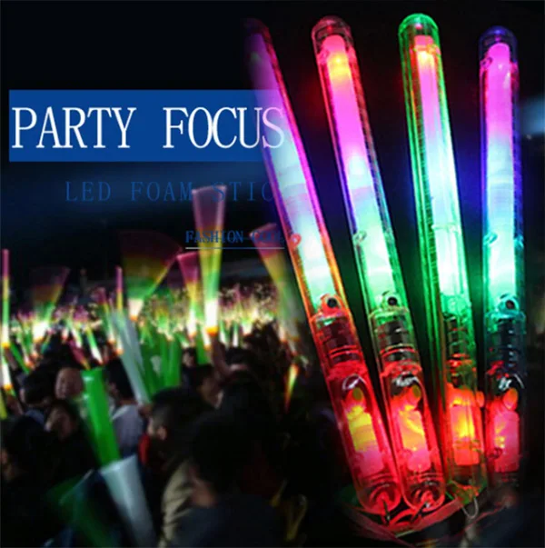 

Multicolor Light-Up Blinking Rave Sticks LED Flashing Strobe Wands Concerts Party Glow