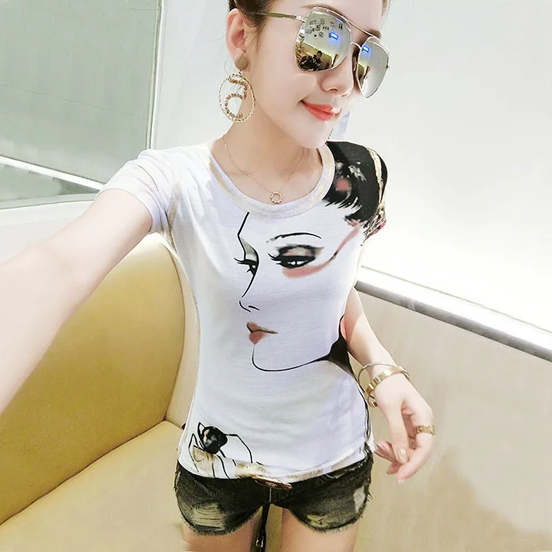 BOBOKATEER print t shirt women tshirt white tee shirt femme haut camisetas mujer manga corta summer tops for women t-shirt 2019
BOBOKATEER print t shirt women tshirt white tee shirt femme haut camisetas mujer manga corta summer tops for women t-shirt 2019