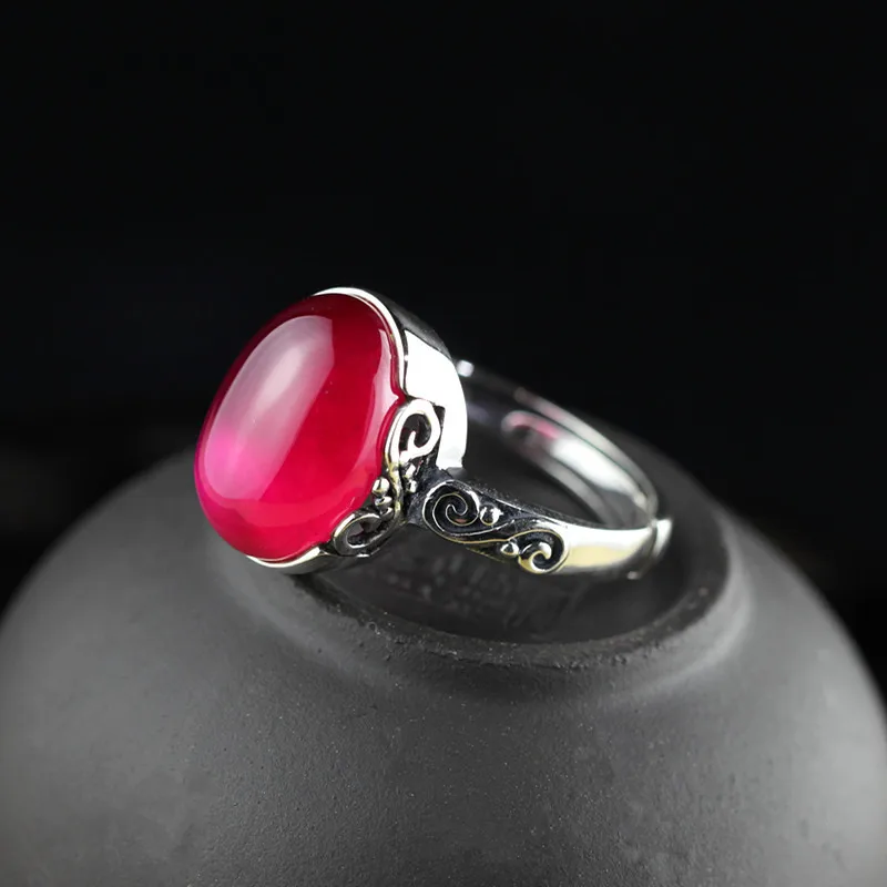 Character silver items S925 pure silver ornaments seiko red corundum ring new fashion lady openings
Character silver items S925 pure silver ornaments seiko red corundum ring new fashion lady openings