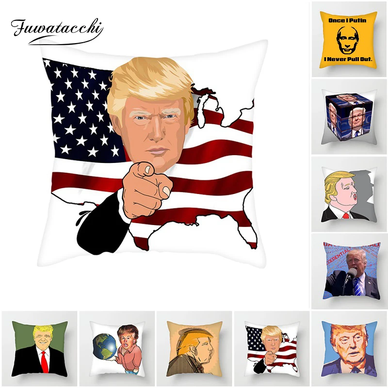 Fuwatacchi Famous Donald Trump Cushion Covers Putin Celebrity Portrait Pillow Cover for Home Sofa Chair Sequins Pillowcases
Fuwatacchi Famous Donald Trump Cushion Covers Putin Celebrity Portrait Pillow Cover for Home Sofa Chair Sequins Pillowcases