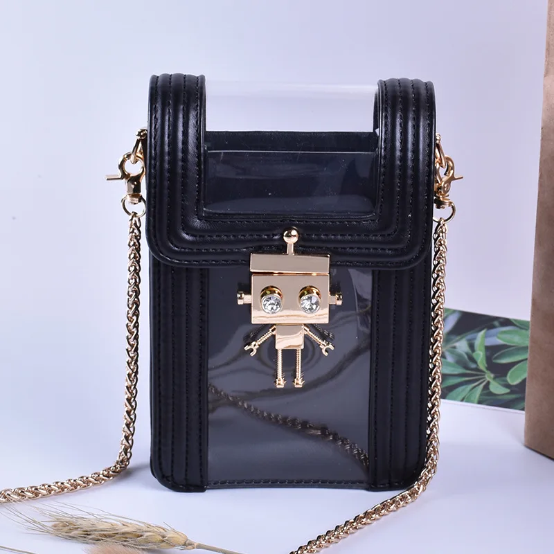Transparent Bags For Women 2019 Designer Crossbody Bags Metal Robot Lock Small Phone Bags For Women Summer Mini Shoulder Bags
Transparent Bags For Women 2019 Designer Crossbody Bags Metal Robot Lock Small Phone Bags For Women Summer Mini Shoulder Bags