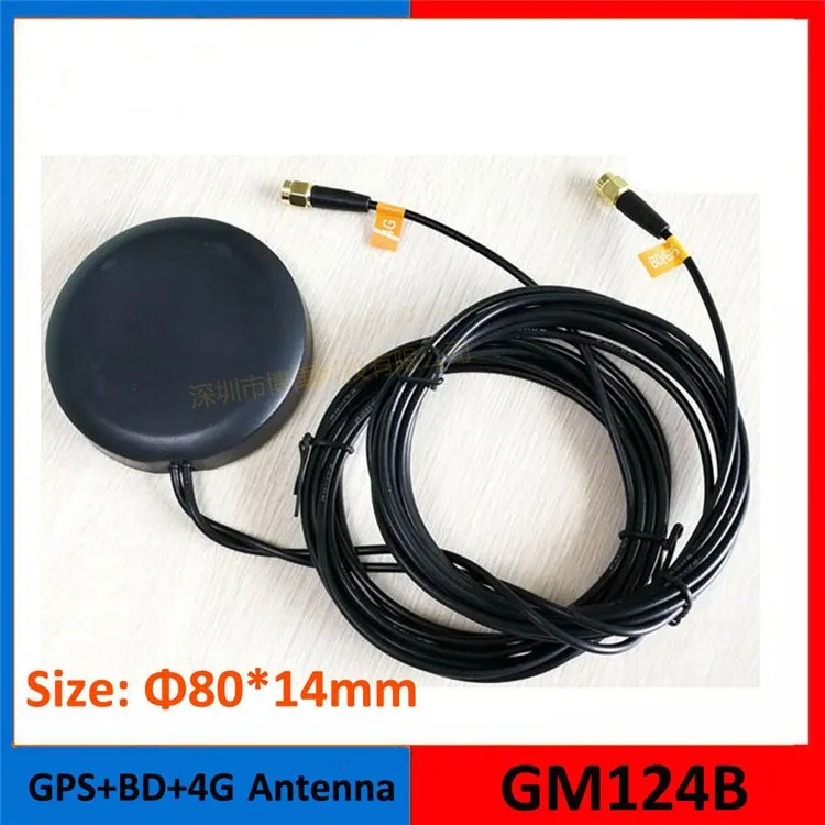 GPS+4G+BD2 combined antenna GM124B SMA interface Active external car antenna 3 meters support customized
GPS+4G+BD2 combined antenna GM124B SMA interface Active external car antenna 3 meters support customized