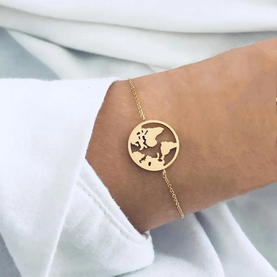 Fashion chic World Map Bracelets&bangle Globe Bracelet Charm Travel Wanderlust Earth Bracelet for women jewellry gift
Fashion chic World Map Bracelets&bangle Globe Bracelet Charm Travel Wanderlust Earth Bracelet for women jewellry gift
