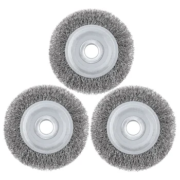 3Pcs 100Mm Diameter Stainless Steel Wire Polishing Brush Wheels Set With 16Mm Hole Parallel Shape For Polished Derusting Tools
3Pcs 100Mm Diameter Stainless Steel Wire Polishing Brush Wheels Set With 16Mm Hole Parallel Shape For Polished Derusting Tools