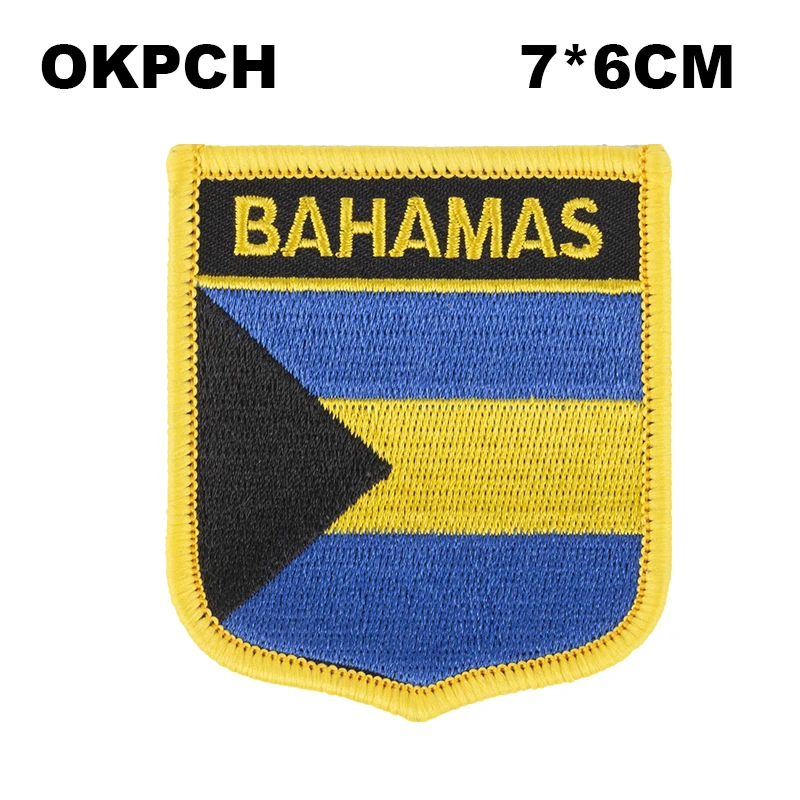 Bahamas Shield Shape Flag patches embroidered flag patches national flag patches for Cothing DIY Decoration PT0024-S
Bahamas Shield Shape Flag patches embroidered flag patches national flag patches for Cothing DIY Decoration PT0024-S