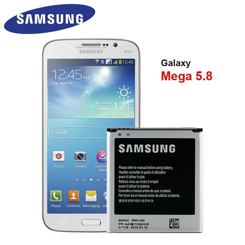 Original Samsung Battery For Samsung Galaxy Mega 5.8 i9152 i9150 Replacement Phone Battery B650AC 2600mAh
Original Samsung Battery For Samsung Galaxy Mega 5.8 i9152 i9150 Replacement Phone Battery B650AC 2600mAh