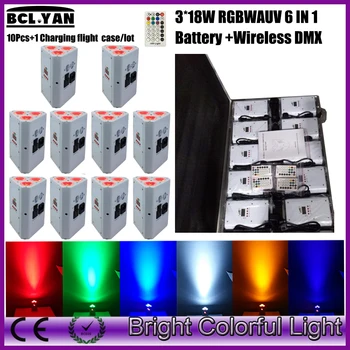 10XLOT + Case New flat battery led wedge par 3x18w RGBWAUV wireless dmx par led light single battery led uplight par for dj 
10XLOT + Case New flat battery led wedge par 3x18w RGBWAUV wireless dmx par led light single battery led uplight par for dj