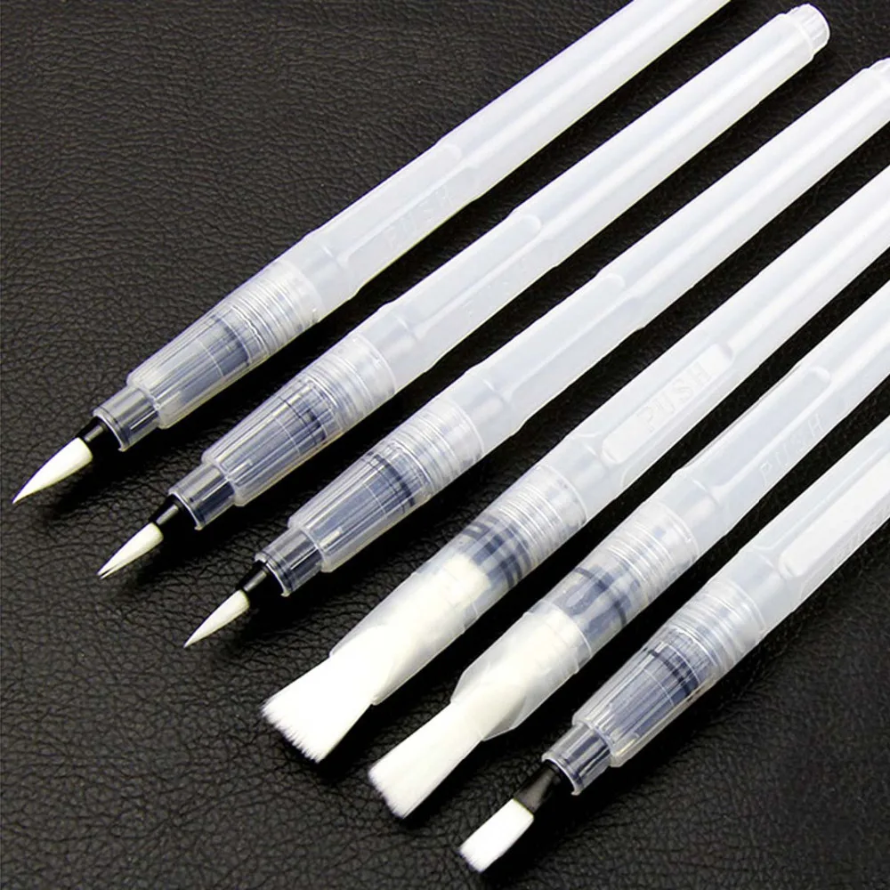 1Set Water Color Capacity Soft Painting Brush Marker Watercolour Drawing Pens Nylon Point Flat Tips Refillable Painting 6 Pcs
1Set Water Color Capacity Soft Painting Brush Marker Watercolour Drawing Pens Nylon Point Flat Tips Refillable Painting 6 Pcs
