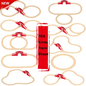 26pcs/set Assembling wooden train tracks set toys 10 kinds different track shapes luxury trian set educational kids toys gift
26pcs/set Assembling wooden train tracks set toys 10 kinds different track shapes luxury trian set educational kids toys gift