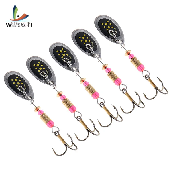 5pcs/set 6cm 2.5g Metal Sequins Fishing Spinner Bait Treble Hook Hard Lure Spinnerbait for Carp Bass Black Fishs Snakehead
5pcs/set 6cm 2.5g Metal Sequins Fishing Spinner Bait Treble Hook Hard Lure Spinnerbait for Carp Bass Black Fishs Snakehead
