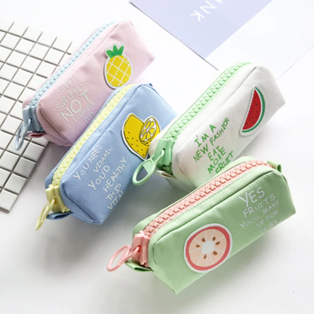 1PC Fashion Big Zipper Pencil Case Cute Pen Holder Students Canvas Fruit Pencil Bag Pen Box School Supplies
1PC Fashion Big Zipper Pencil Case Cute Pen Holder Students Canvas Fruit Pencil Bag Pen Box School Supplies
