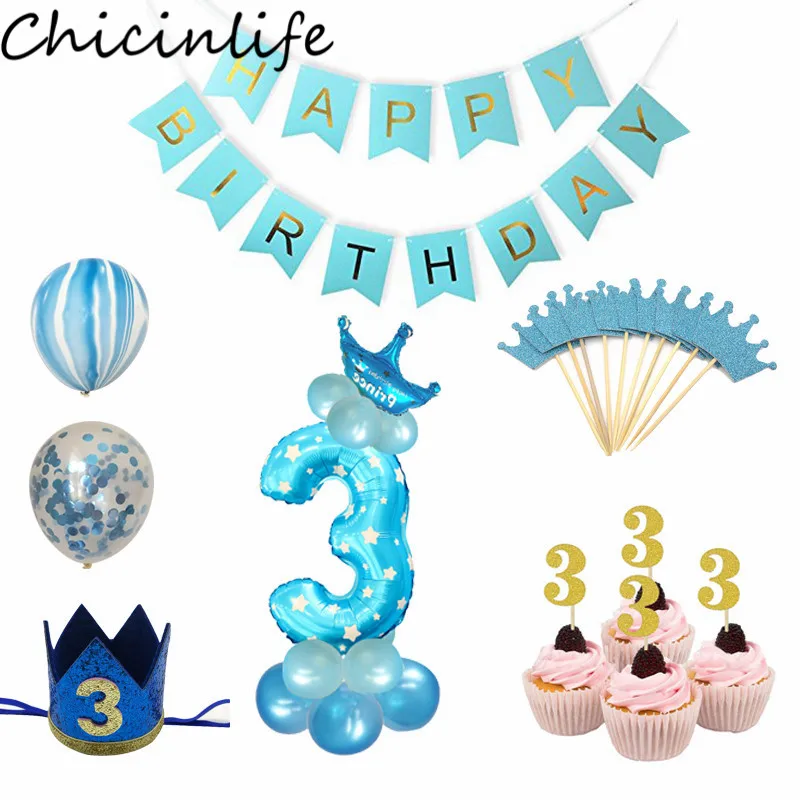 Chicinlife 3th Birthday Party Decoration Blue Pink 3 Number Balloon Cupcake Topper Boy Girl 3 Year Old Birthday Partty Supplies
Chicinlife 3th Birthday Party Decoration Blue Pink 3 Number Balloon Cupcake Topper Boy Girl 3 Year Old Birthday Partty Supplies