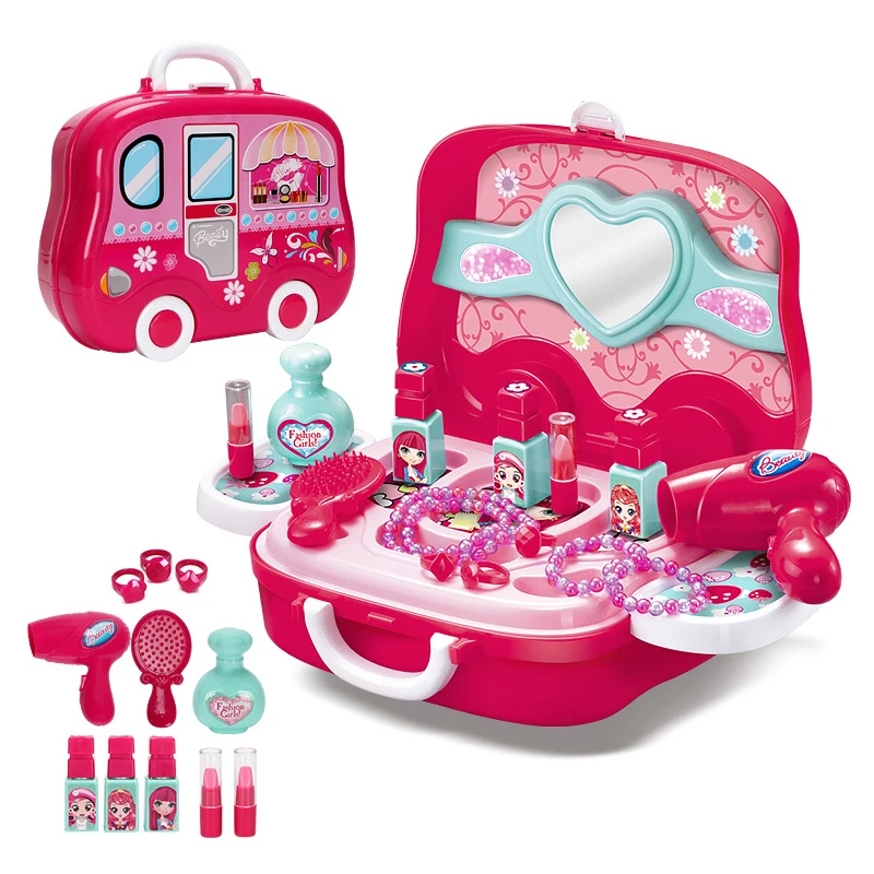 Children Pretend Makeup Game Toy Hair Dryer Ring Girl Play House Makeup Portable Makeup Case Toy Simulation Drama Props Girl Toy
Children Pretend Makeup Game Toy Hair Dryer Ring Girl Play House Makeup Portable Makeup Case Toy Simulation Drama Props Girl Toy