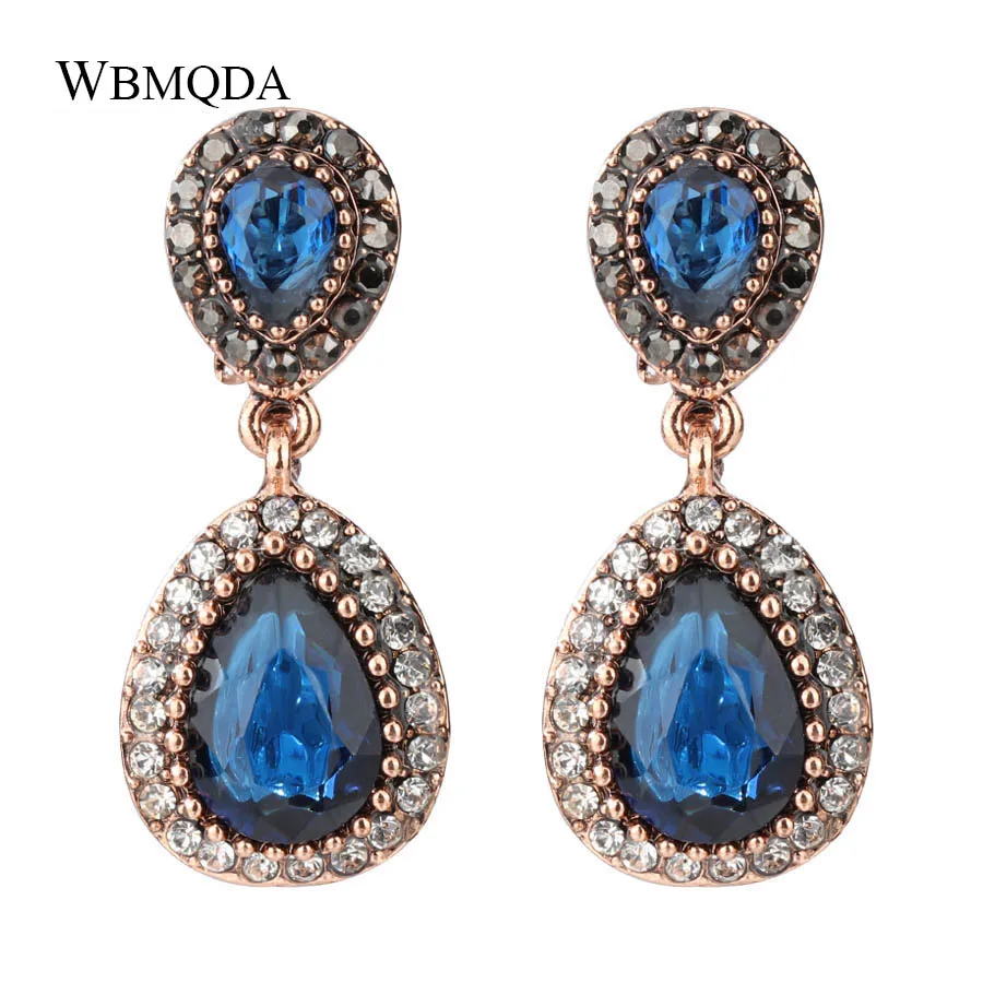 Vintage Big Blue Red Stone Drop Earings Antique Gold Crystal Statement Earrings For Women Fashion Turkish Jewelry 2018
Vintage Big Blue Red Stone Drop Earings Antique Gold Crystal Statement Earrings For Women Fashion Turkish Jewelry 2018
