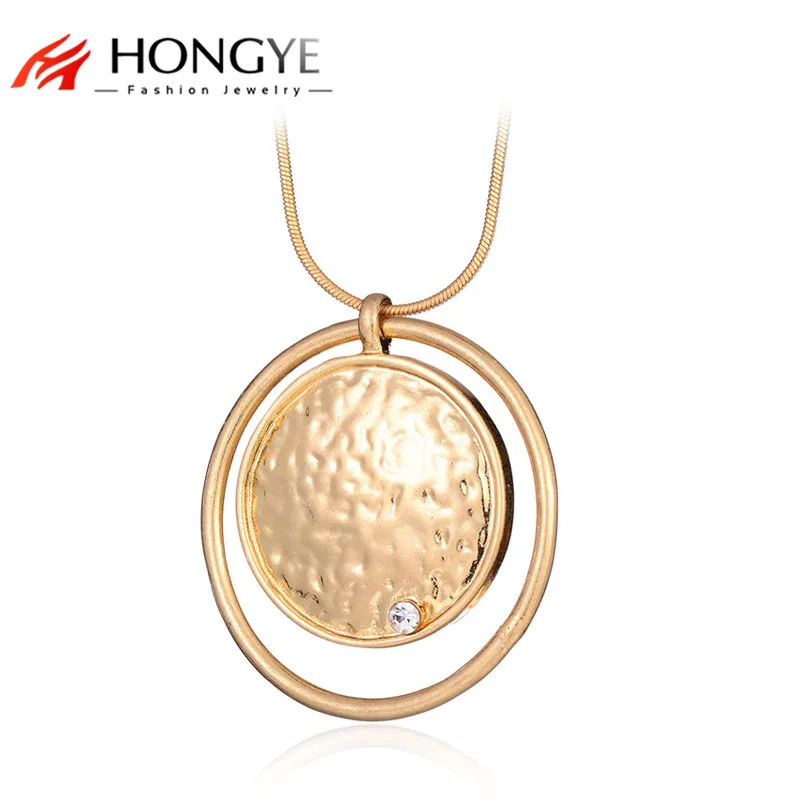 HONGYE JEWELRY Statement Punk Crystal Big Round Pendant Necklace Polish Gold Silver Color Femme Long Colliers Best Friend Bijoux
HONGYE JEWELRY Statement Punk Crystal Big Round Pendant Necklace Polish Gold Silver Color Femme Long Colliers Best Friend Bijoux