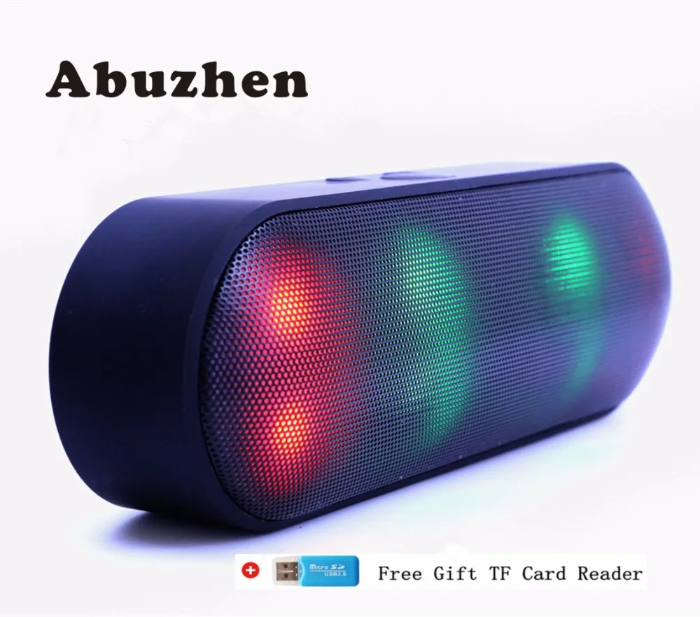 Abuzhen Bluetooth динамик светодиодный портативный беспроводной мини звуковая система 3D