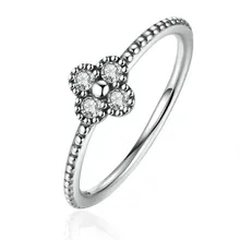 Модное изысканное женское кольцо lucky clover обручальное с фианитом