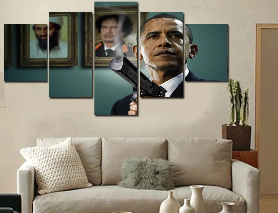 HdPrintedPosterBarackObamaOilPaintingOnTheWall HdPrintedPosterBarackObamaOilPaintingOnTheWall