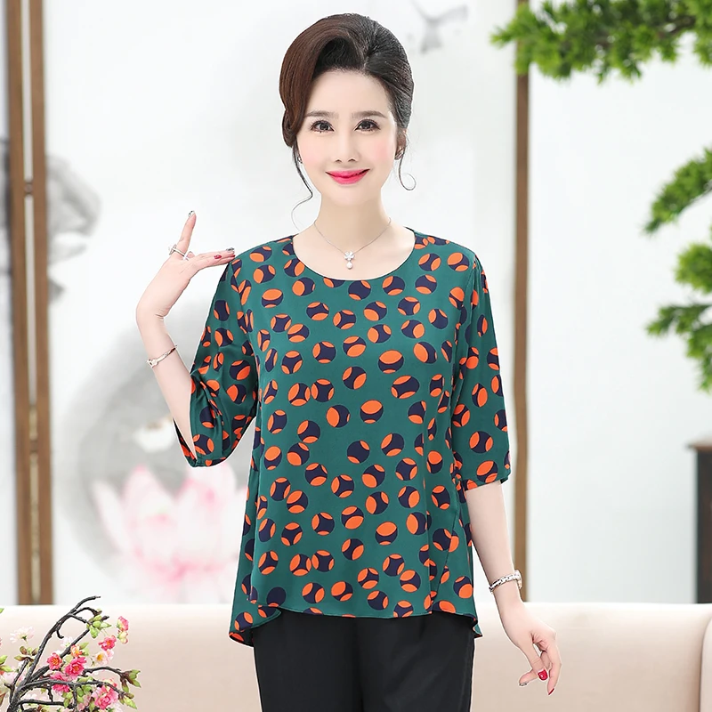 Summer 2019 Women Satin Silk Blouse Tops Elegant Printing Female Soft Silk Shirt Short Sleeve
Summer 2019 Women Satin Silk Blouse Tops Elegant Printing Female Soft Silk Shirt Short Sleeve
