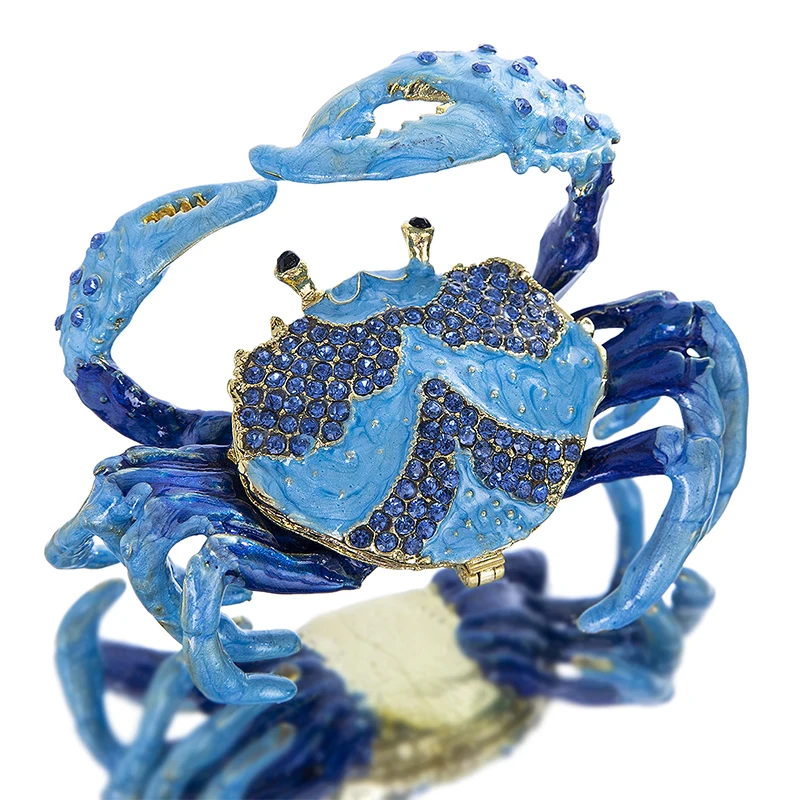 H&D Hand-painted Crab Bejeweled Trinket Box Hinged Animal Decorative Ring Holder Figurine Box Jewelry Storage Home Wedding Decor
H&D Hand-painted Crab Bejeweled Trinket Box Hinged Animal Decorative Ring Holder Figurine Box Jewelry Storage Home Wedding Decor