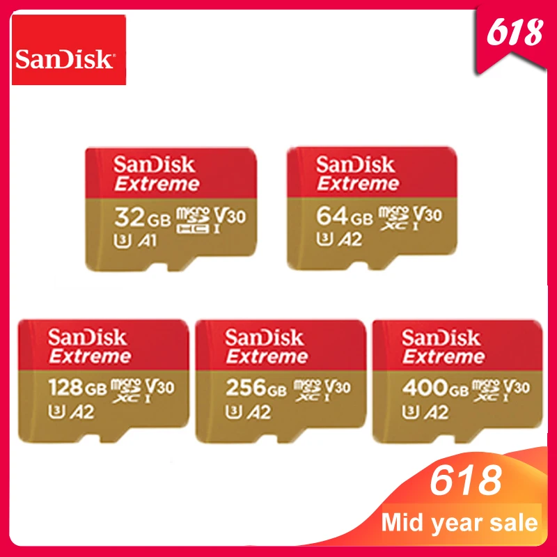 SanDisk Extreme Micro SD Memory Card 128GB 64GB 32GB microSDHC/microSDXC UHS-I U3 Read Speed Up to 160MB/s UHD 3D 4K Video Card
SanDisk Extreme Micro SD Memory Card 128GB 64GB 32GB microSDHC/microSDXC UHS-I U3 Read Speed Up to 160MB/s UHD 3D 4K Video Card