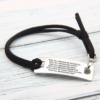 Faux Suede Bracelets Jewelry My All Being Be/Happy/Safe/Free Hand Carved Stainless Steel Decoration Bracelets Gift Nature Lover
Faux Suede Bracelets Jewelry My All Being Be/Happy/Safe/Free Hand Carved Stainless Steel Decoration Bracelets Gift Nature Lover