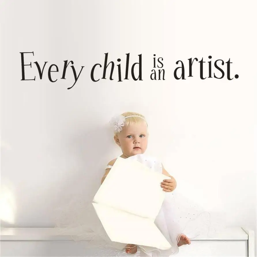 Every Child is an Artist Decal Vinyl Wall Sticker Bedroom Baby Kids Playroom Home Decor Removable Wallpaper Wandaufkleber 803
Every Child is an Artist Decal Vinyl Wall Sticker Bedroom Baby Kids Playroom Home Decor Removable Wallpaper Wandaufkleber 803