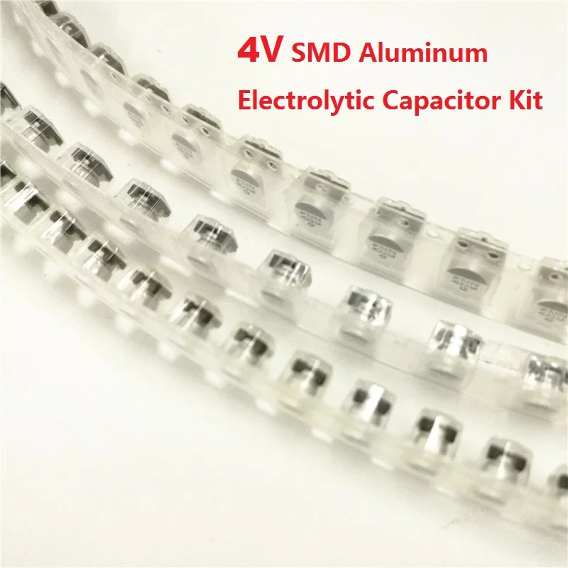 60Pcs/Lot 47uF 100uF 220uF 4V SMD Aluminum Electrolytic Capacitor Assorted Kit Set, 3values*20pcs=60pcs Samples Kit
60Pcs/Lot 47uF 100uF 220uF 4V SMD Aluminum Electrolytic Capacitor Assorted Kit Set, 3values*20pcs=60pcs Samples Kit