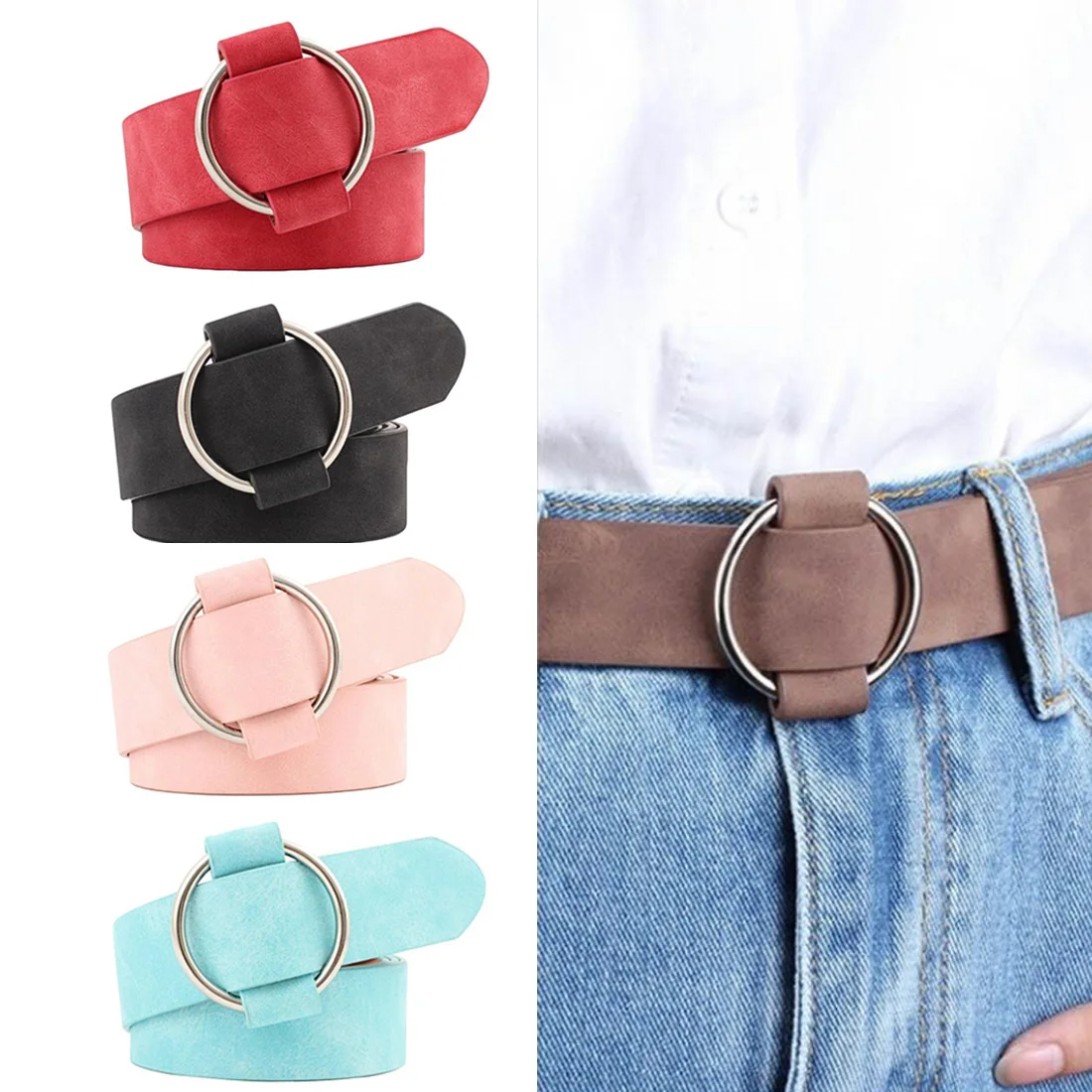 New female casual round metal Circle buckle wide belts for women dress jeans belt woman ladies faux leather straps waist belts
New female casual round metal Circle buckle wide belts for women dress jeans belt woman ladies faux leather straps waist belts