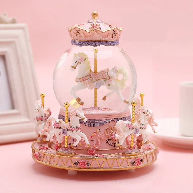 Resin Luminous Carousel Horse Music Box Party Decorations Castle In The Sky Music Box Birthday Gifts Girlfriend Christmas Gift
Resin Luminous Carousel Horse Music Box Party Decorations Castle In The Sky Music Box Birthday Gifts Girlfriend Christmas Gift