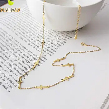 Flyleaf Designer 18k Gold Cross 925 Sterling Silver Necklace For Women Fashion Chain Fine Jewelry Simple Necklaces & Pendants
Flyleaf Designer 18k Gold Cross 925 Sterling Silver Necklace For Women Fashion Chain Fine Jewelry Simple Necklaces & Pendants