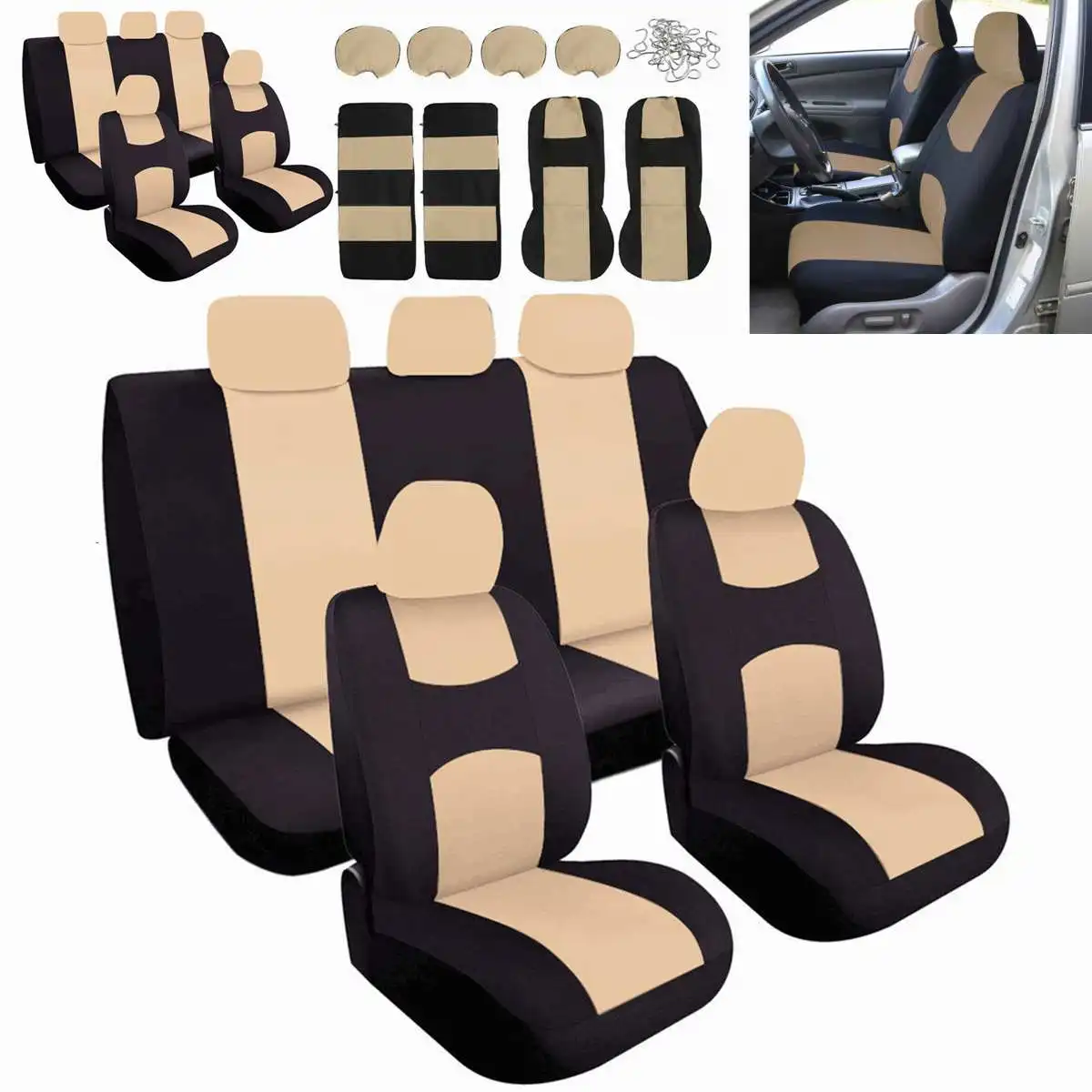 3DAir Mesh Fabric Front+Rear Universal 9Pcs Full Set Universal Car Automobile Seat Covers For Car Protectors Cushions Breathable
3DAir Mesh Fabric Front+Rear Universal 9Pcs Full Set Universal Car Automobile Seat Covers For Car Protectors Cushions Breathable