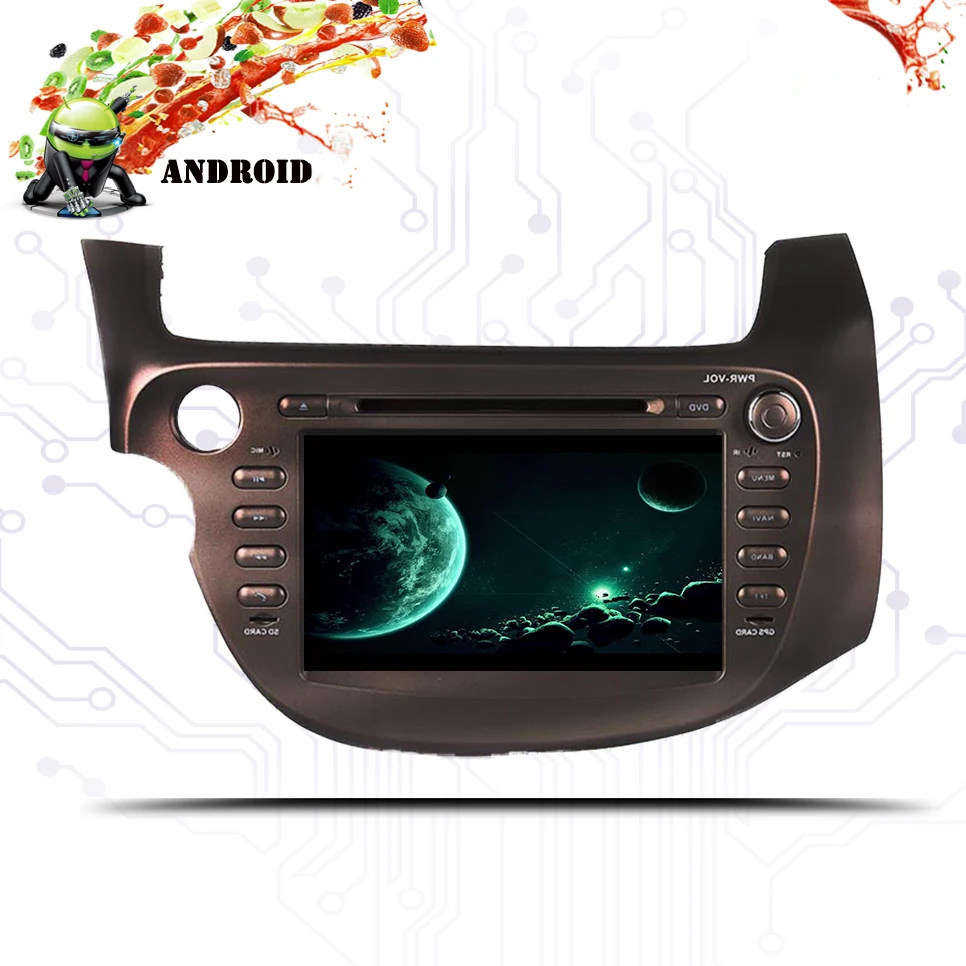 Android 10.0Car DVD плеер GPS навигация Мультимедиа для Honda Fit Jazz Radio 2008 2009 2010 2011 2012 13 головное