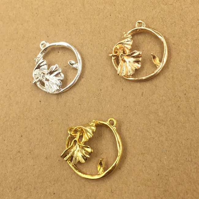 

100 PCS 21mm Vintage Fashion Metal Zinc Alloy Gold Silver KC Gold Pendant Charm DIY Jewelry Accessories