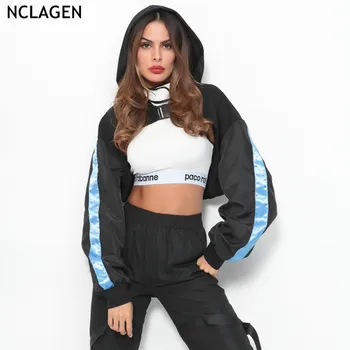 NCLAGEN 2019 Sexy Contrast Color Patchwork Hooded Sweatshirts Loose Casual Buckles Irregular Pullovers Women Hoodies Outerwears
NCLAGEN 2019 Sexy Contrast Color Patchwork Hooded Sweatshirts Loose Casual Buckles Irregular Pullovers Women Hoodies Outerwears