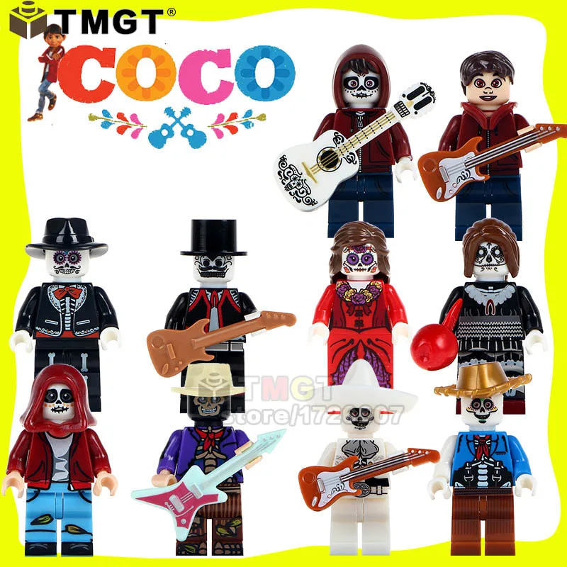 TMGT Single Coco Day of the Dead Miguel Hector Rivera Skeleton Skull Horror Building Blocks Toys For Children
TMGT Single Coco Day of the Dead Miguel Hector Rivera Skeleton Skull Horror Building Blocks Toys For Children