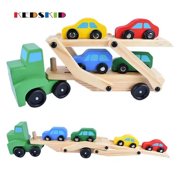Wooden Double deck transporter Carrier Truck&Cars Set With 1 Truck and 4 Cars Classic Model Toys for Children Toy Vehicles
Wooden Double deck transporter Carrier Truck&Cars Set With 1 Truck and 4 Cars Classic Model Toys for Children Toy Vehicles