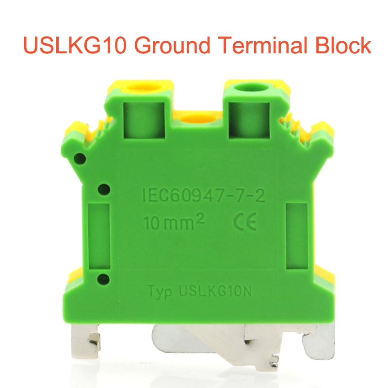 USLKG10 Ground Terminal blocks DIN Rail Screw Terminal Blocks UK-10N yellow green Earthing morsettiera connector 10mm2 bornier
USLKG10 Ground Terminal blocks DIN Rail Screw Terminal Blocks UK-10N yellow green Earthing morsettiera connector 10mm2 bornier