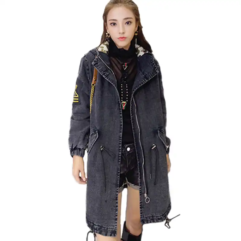 denim jacket with cotton collar