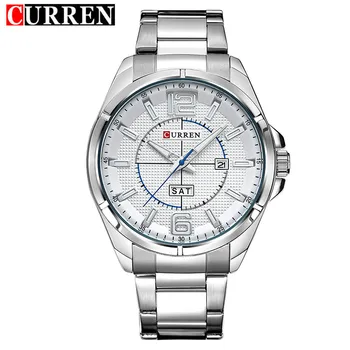 

CURREN Brand Men Watches business Quartz 30M waterproof watches men's stainless steel band auto date wristwatches relojes