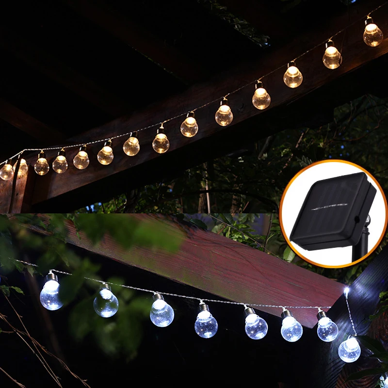 Solar String Lights 10/30 LED Globe Bulb Waterproof Solar Powered Fairy Lights Wedding Garden Home Landscape Holiday Decoration
Solar String Lights 10/30 LED Globe Bulb Waterproof Solar Powered Fairy Lights Wedding Garden Home Landscape Holiday Decoration