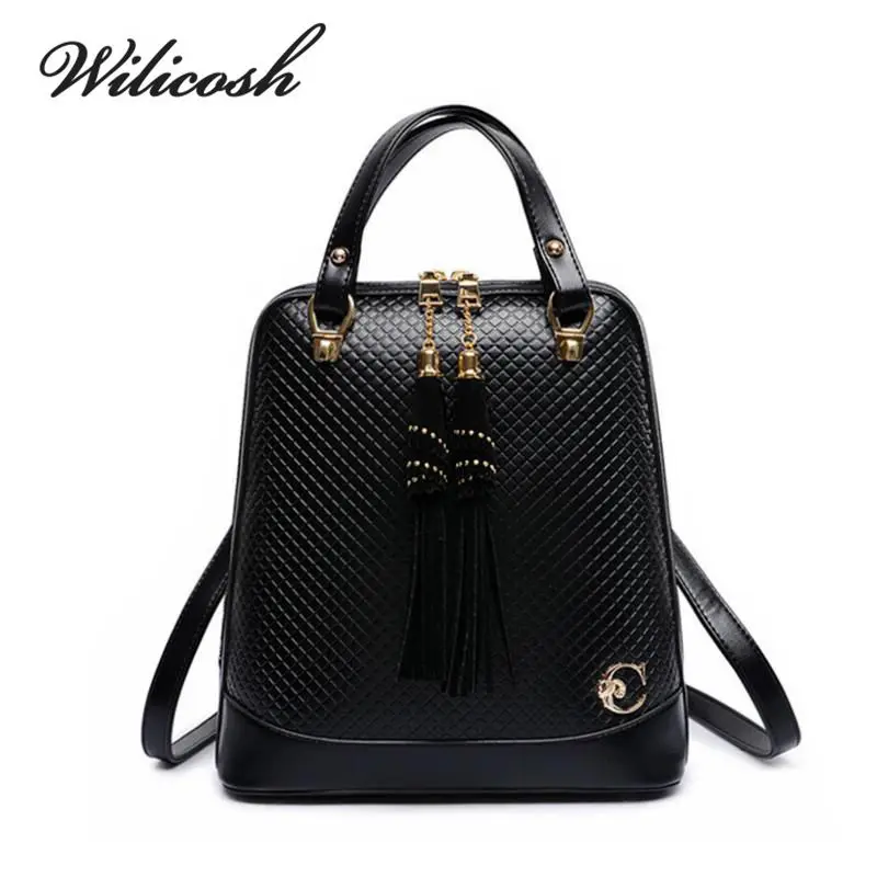 Wilicosh 2016 Elegant Women Backpack with Tassel Rivets Fashion Backpack for Teenage Girls Trendy Preppy School Backpack HC5066
Wilicosh 2016 Elegant Women Backpack with Tassel Rivets Fashion Backpack for Teenage Girls Trendy Preppy School Backpack HC5066