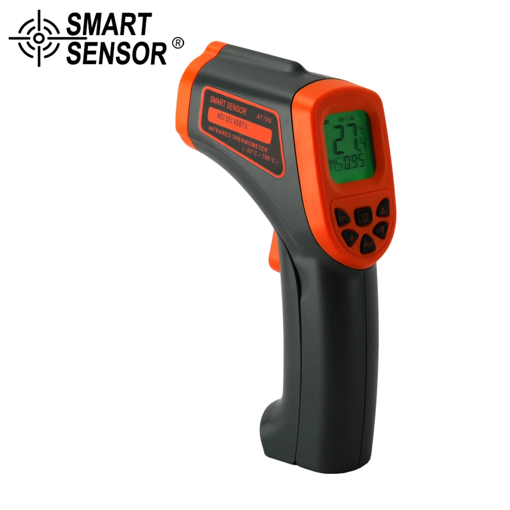 SMART SENSOR -32 to 700 C (-26 to 1292 F)Non-Contact laser IR Temperature Gun Pyrometer meter Digital Infrared Thermometer
SMART SENSOR -32 to 700 C (-26 to 1292 F)Non-Contact laser IR Temperature Gun Pyrometer meter Digital Infrared Thermometer