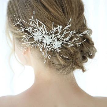Jonnafe Delicate Bridal Silver Color Floral Hair Comb Ornament Rhinestone Hair Jewelry For Wedding Prom Women Headpiece
Jonnafe Delicate Bridal Silver Color Floral Hair Comb Ornament Rhinestone Hair Jewelry For Wedding Prom Women Headpiece